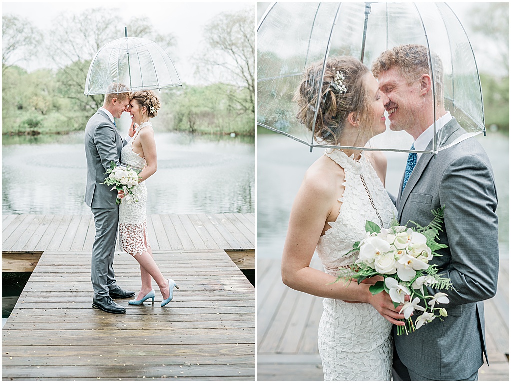 bride and groom umbrellas