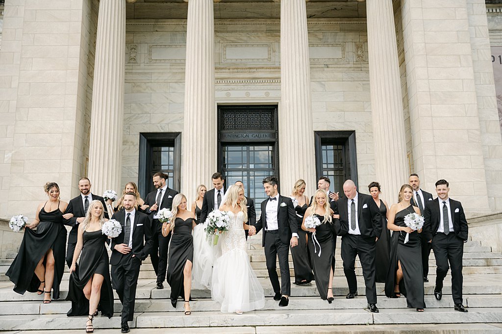 Black and White Wedding
Bridal Party at The Cleveland Museum of Art