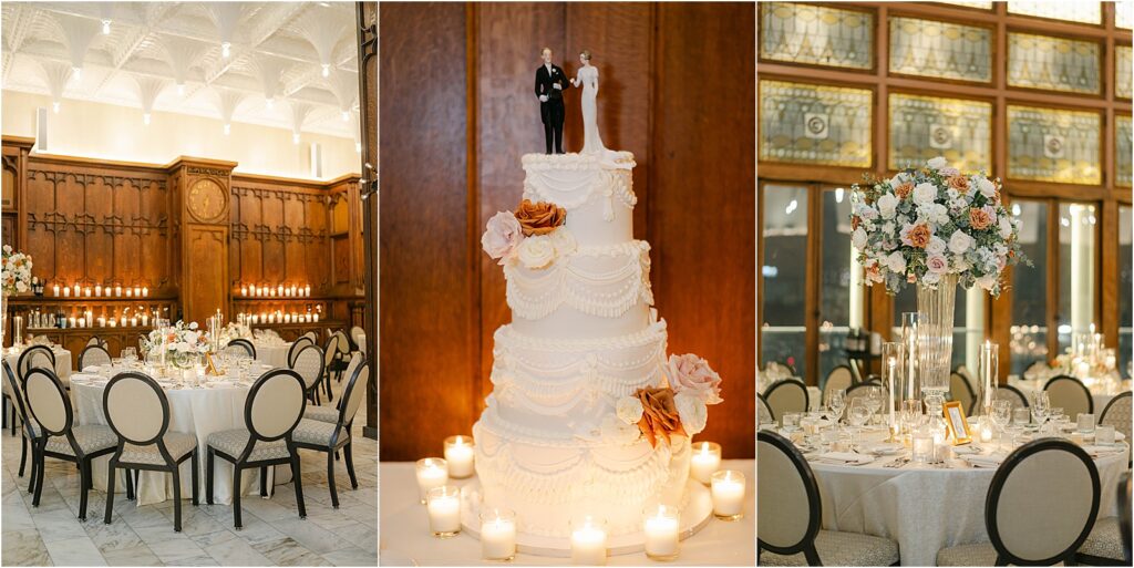 Wedding Reception Decor in the White City Ballroom at The Chicago Athletic Association