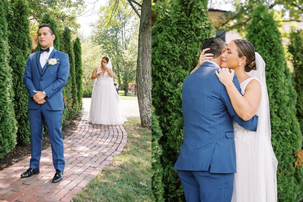 BRIDE AND GROOM FIRST LOOK