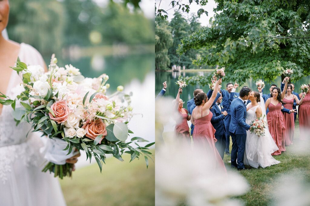 BRIDAL PARTY PINK AND BLUE