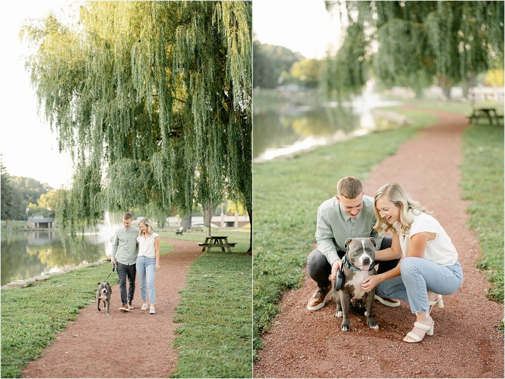 Engagement Session with dog at McKinley Park