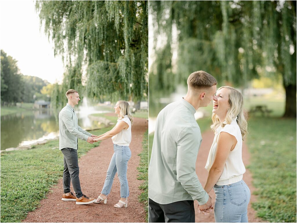 Engagement Session under a will tree