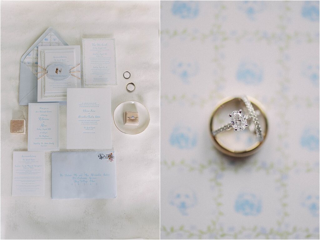 Blue and White Wedding Invitations