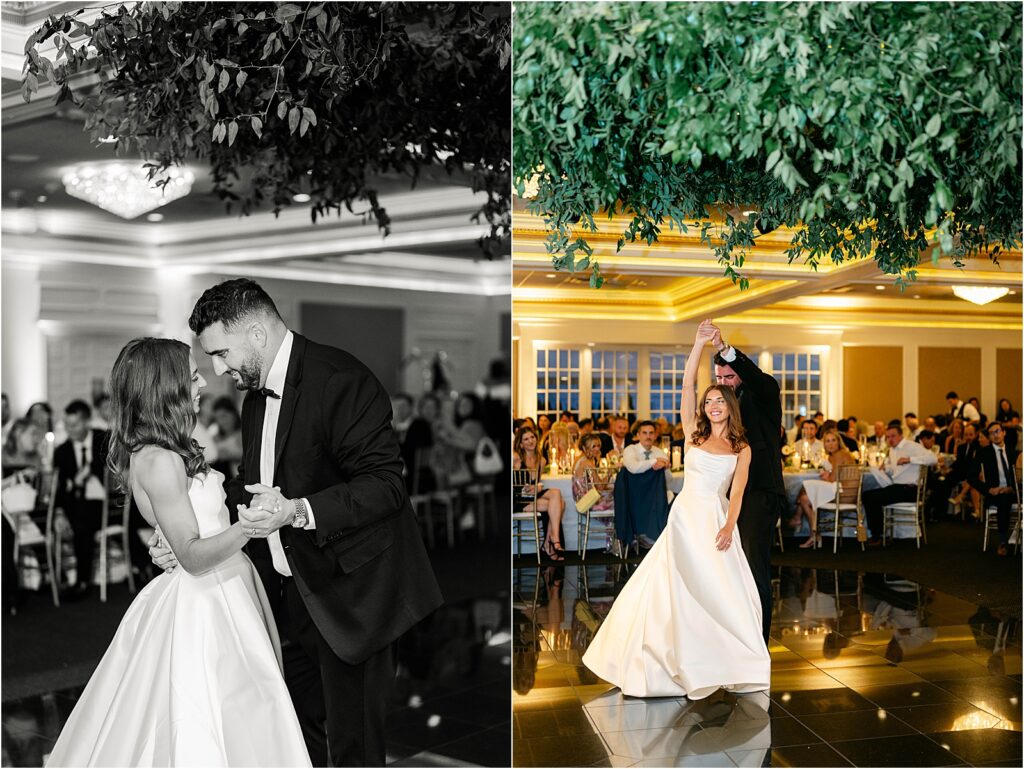 bride and groom first dance