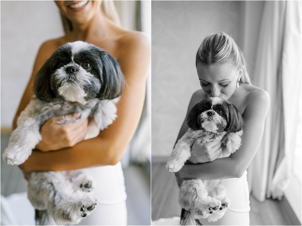 Bride with Dog