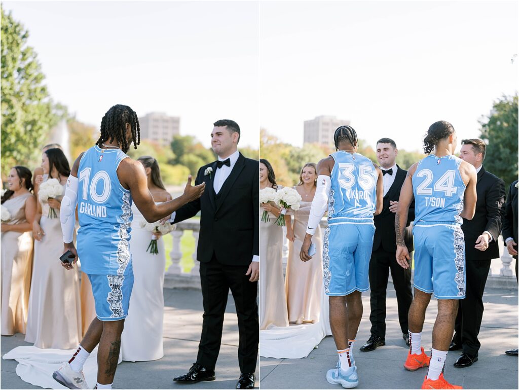 Cleveland Cavaliers with Bridal Party